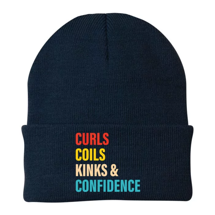 Curls Coils Kinks Confidence Apparel Knit Cap Winter Beanie