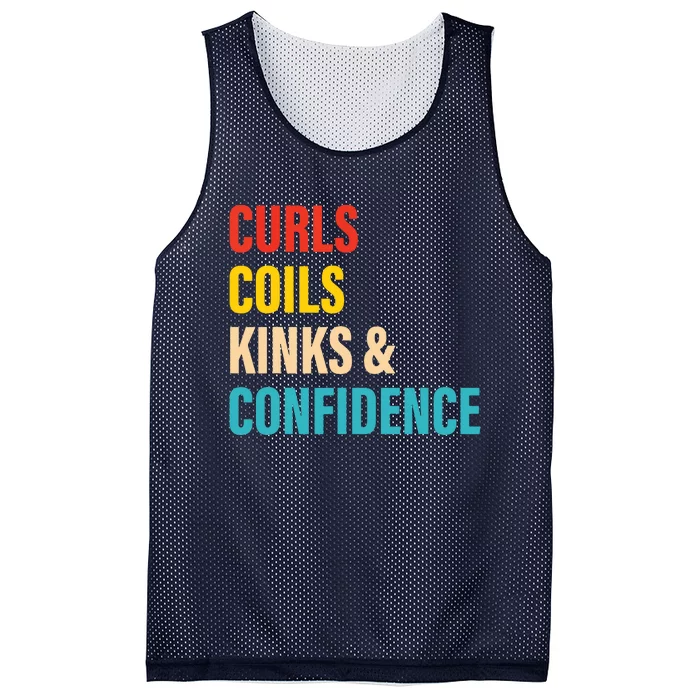 Curls Coils Kinks Confidence Apparel Mesh Reversible Basketball Jersey Tank