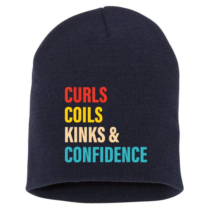 Curls Coils Kinks Confidence Apparel Short Acrylic Beanie