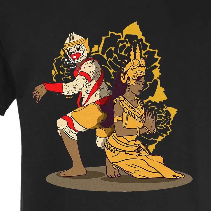 Cambodia Cambodian Khmer Traditional Dance Reamker Apsara Garment-Dyed Heavyweight T-Shirt