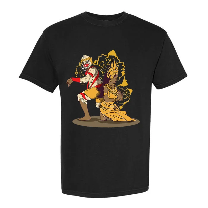 Cambodia Cambodian Khmer Traditional Dance Reamker Apsara Garment-Dyed Heavyweight T-Shirt