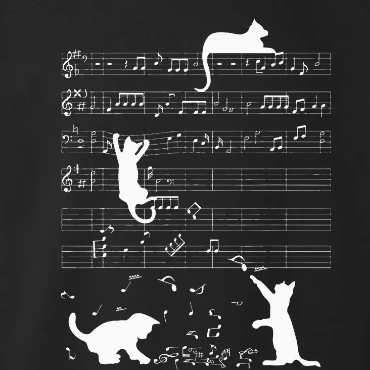 Cute Cat Kitty Playing Music Clef Piano Musician Art Toddler Hoodie