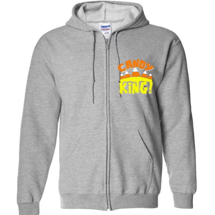 Candy Corn King Matching Family Halloween Full Zip Hoodie