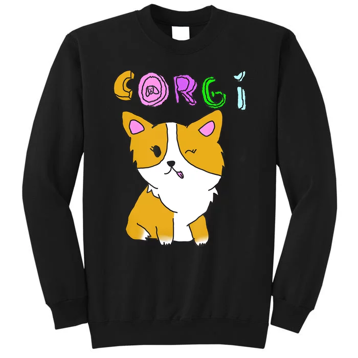 Cute Corgi Kawaii Dog Tall Sweatshirt