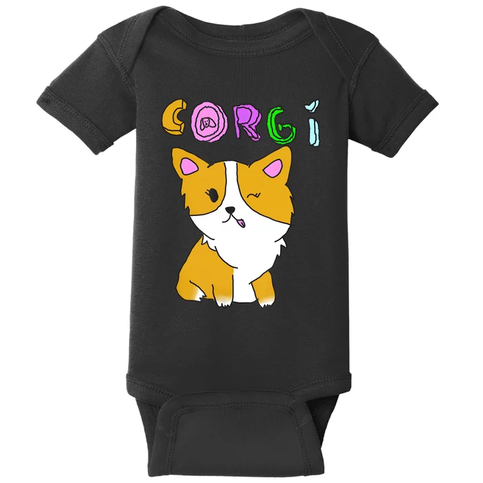 Cute Corgi Kawaii Dog Baby Bodysuit