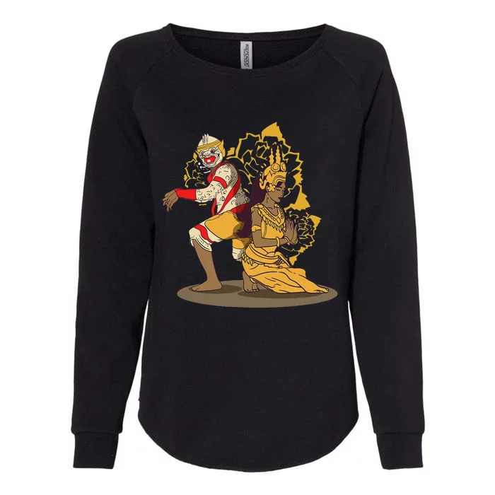 Cambodia Cambodian Khmer Traditional Dance Reamker Apsara Womens California Wash Sweatshirt