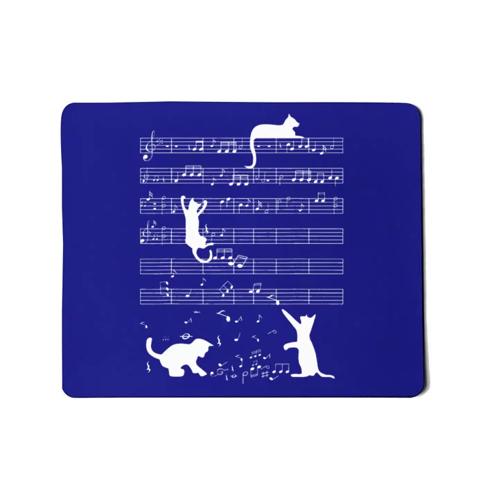 Cute Cat Kitty Playing Music Note Mousepad