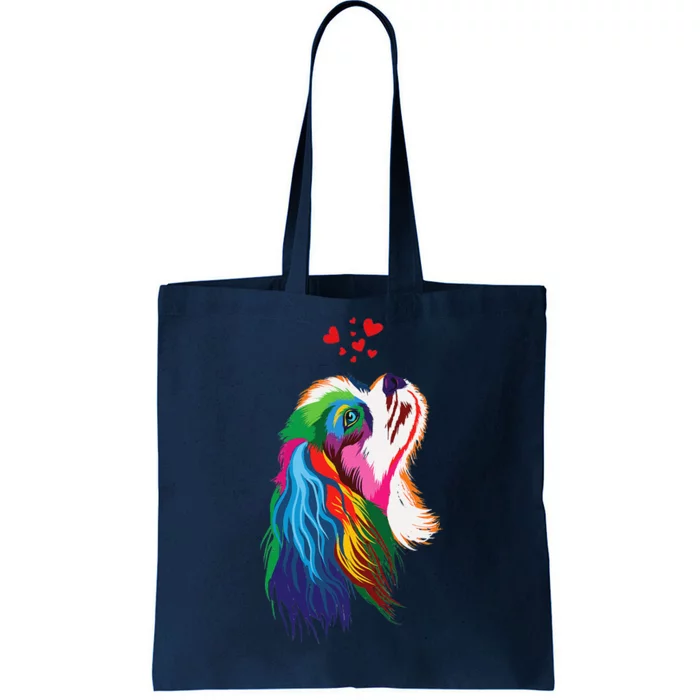 Cute Cavalier King Charles Spaniel Valentines Day Heart Tote Bag