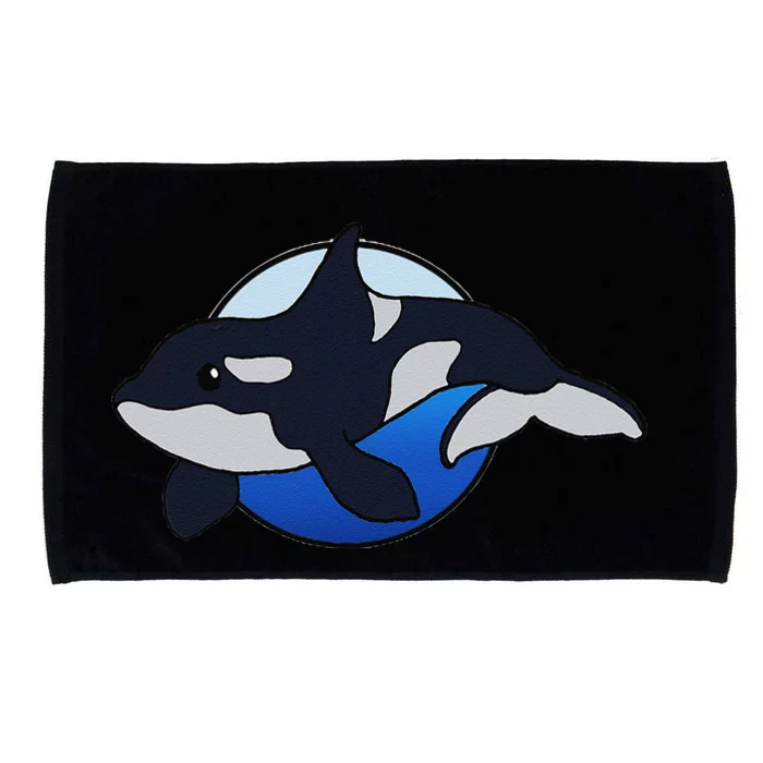 Cute Cartoon Killer Whale For Animal Lovers And Enthusiasts Microfiber Hand Towel