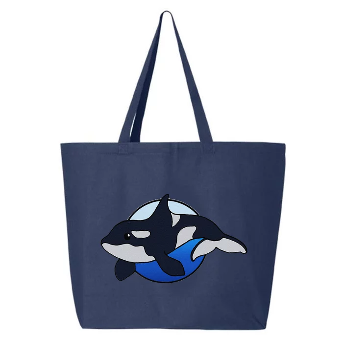 Cute Cartoon Killer Whale For Animal Lovers And Enthusiasts 25L Jumbo Tote