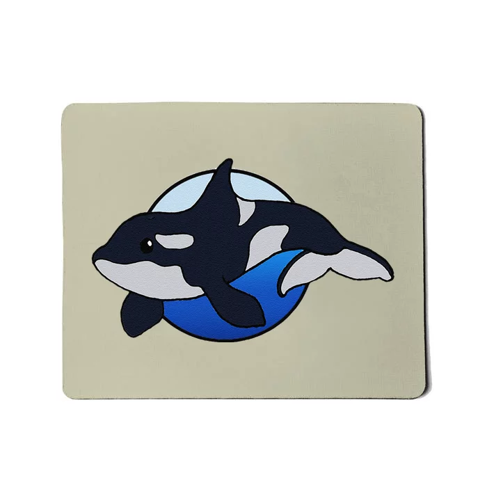 Cute Cartoon Killer Whale For Animal Lovers And Enthusiasts Mousepad