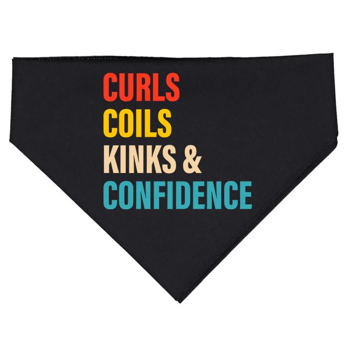 Curls Coils Kinks And Confidence Gift USA-Made Doggie Bandana