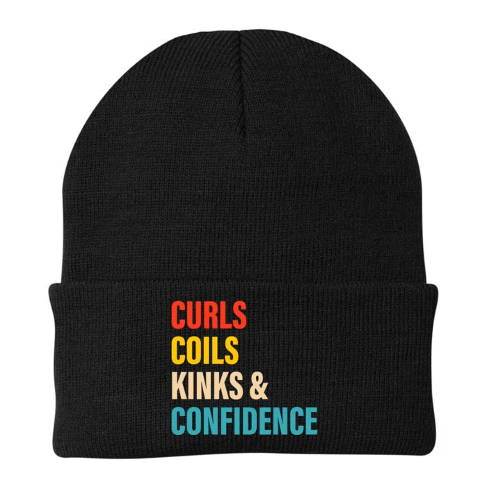 Curls Coils Kinks And Confidence Gift Knit Cap Winter Beanie