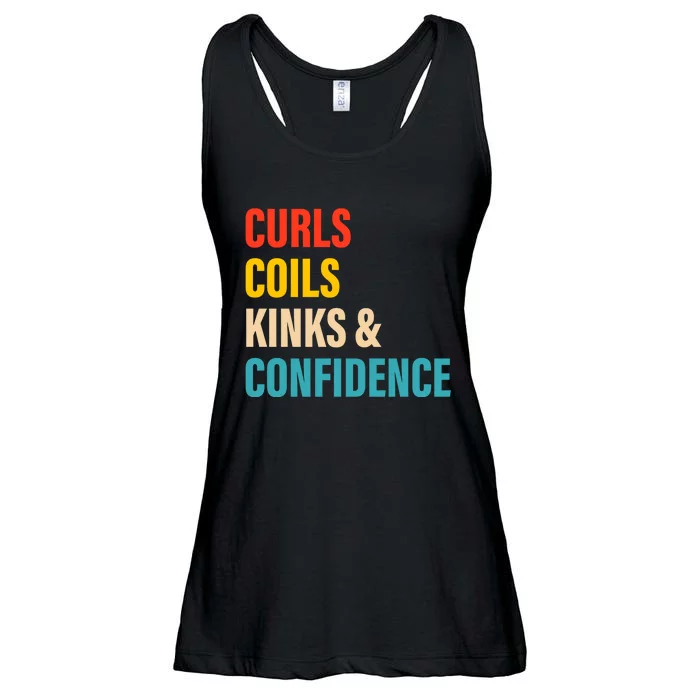 Curls Coils Kinks And Confidence Gift Ladies Essential Flowy Tank