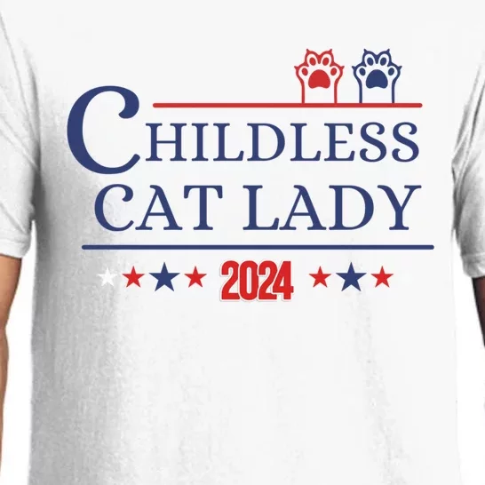 Childless Cat Kamala 2024 Childless Cat Lady 2024 Childless Cat Lady Kamala 2024 Pajama Set