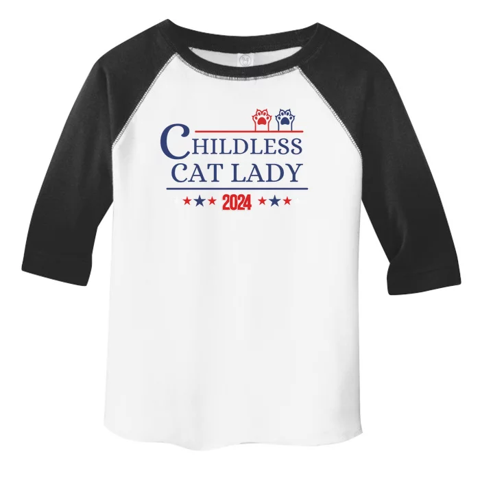 Childless Cat Kamala 2024 Childless Cat Lady 2024 Childless Cat Lady Kamala 2024 Toddler Fine Jersey T-Shirt