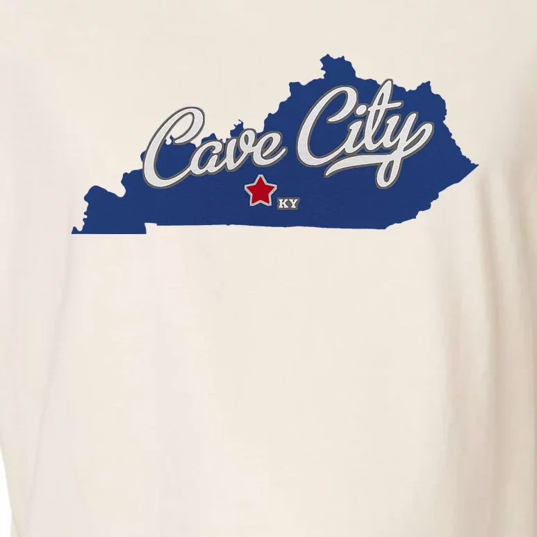 Cave City Kentucky Ky Map Garment-Dyed Women's Muscle Tee