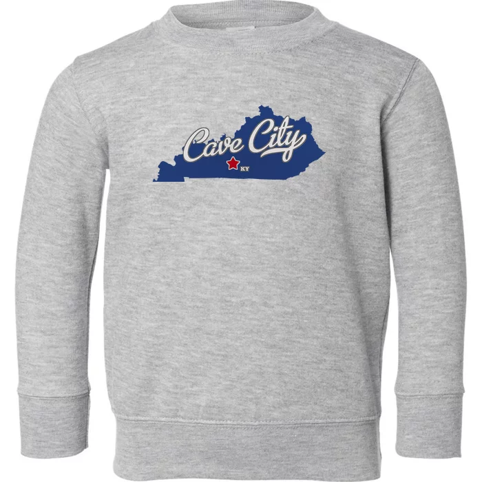 Cave City Kentucky Ky Map Toddler Sweatshirt