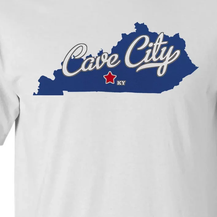 Cave City Kentucky Ky Map Tall T-Shirt