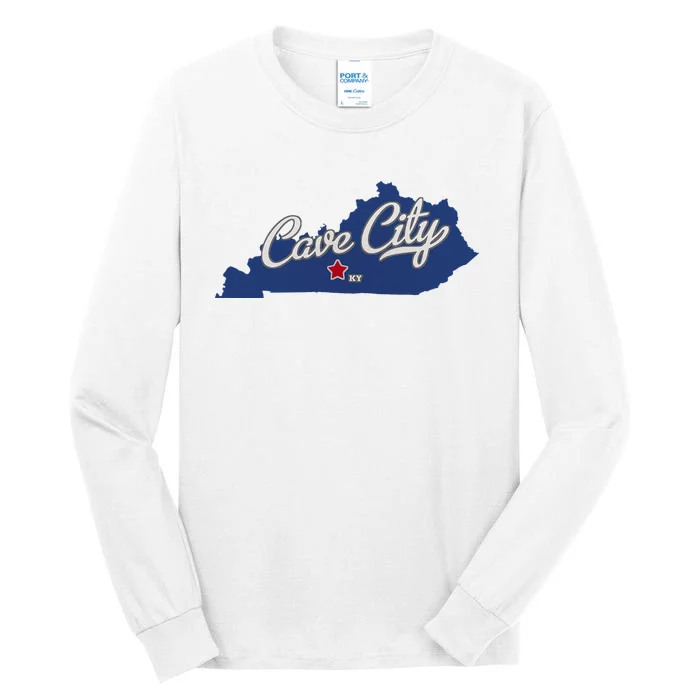 Cave City Kentucky Ky Map Tall Long Sleeve T-Shirt