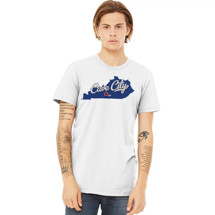 Cave City Kentucky Ky Map Premium T-Shirt