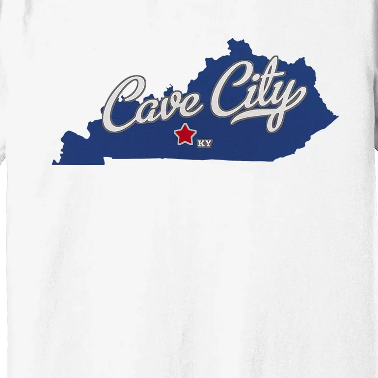 Cave City Kentucky Ky Map Premium T-Shirt