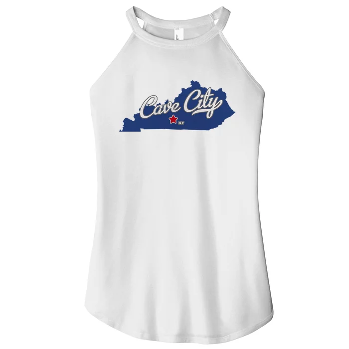 Cave City Kentucky Ky Map Women’s Perfect Tri Rocker Tank