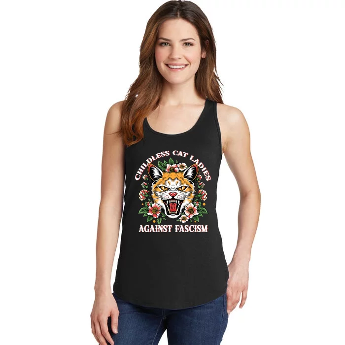 Childless Cat Ladies Against Fascism Ladies Essential Tank