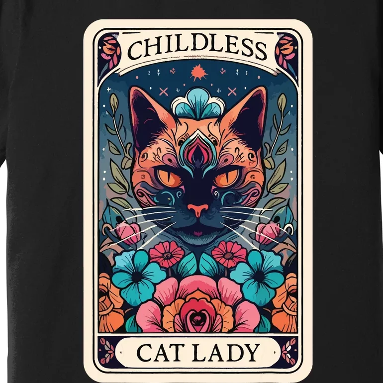 Childless Cat Lady Tarot Card Premium T-Shirt