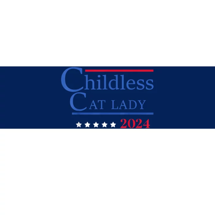 Childless Cat Lady 2024 Ladies Is Voting Kamala Bumper Sticker