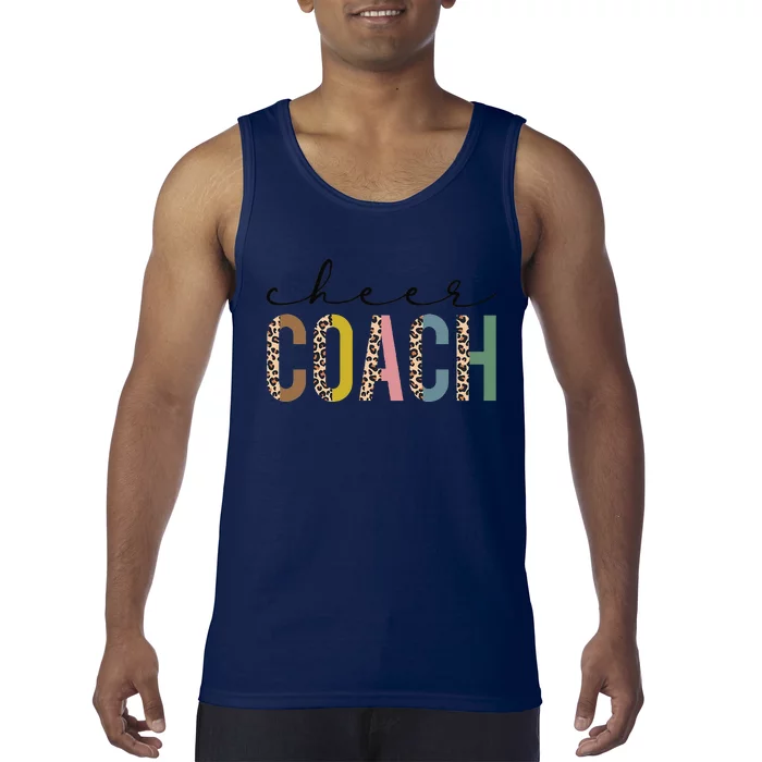 Cheer Coach Leopard Cheerleading Props Cute Cheer For Coach Tank Top