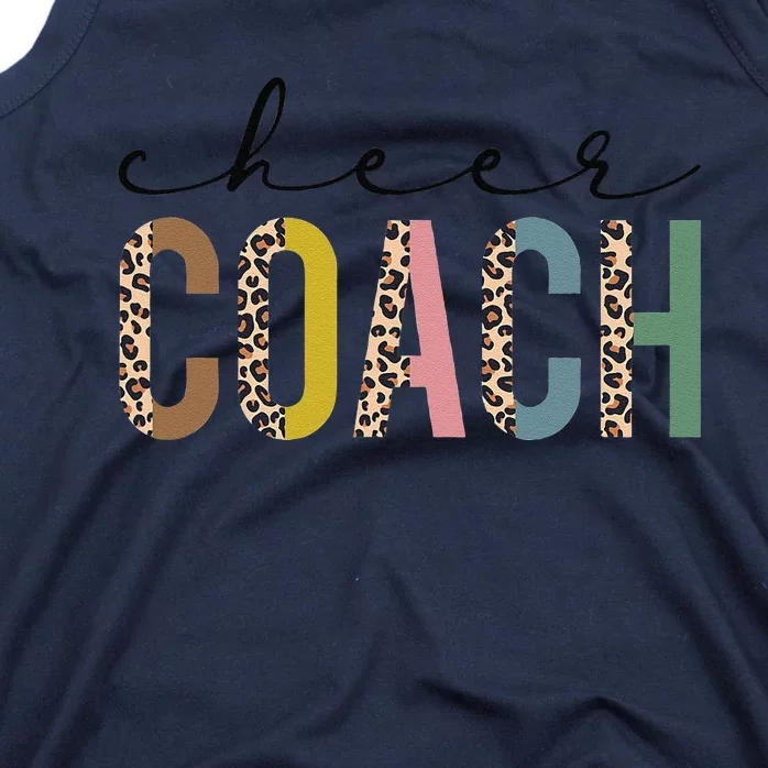 Cheer Coach Leopard Cheerleading Props Cute Cheer For Coach Tank Top