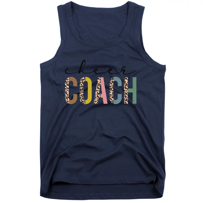 Cheer Coach Leopard Cheerleading Props Cute Cheer For Coach Tank Top