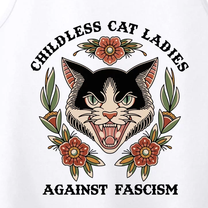 Childless Cat Ladies Against Fascism Performance Tank