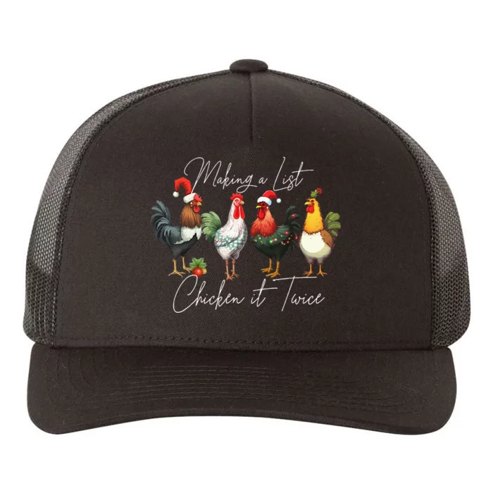 Christmas Chicken Lover Xmas Santa Hat Funny Farm Gift Yupoong Adult 5-Panel Trucker Hat