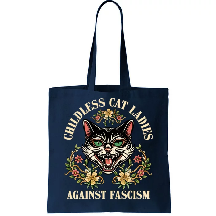 Childless Cat Ladies Against Fascism Tote Bag