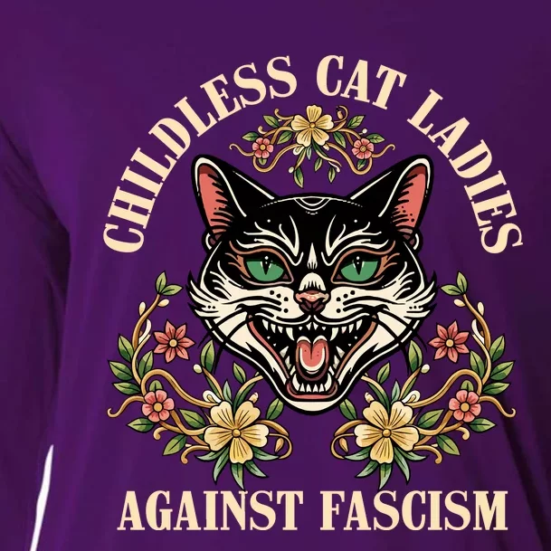 Childless Cat Ladies Against Fascism Cooling Performance Long Sleeve Crew