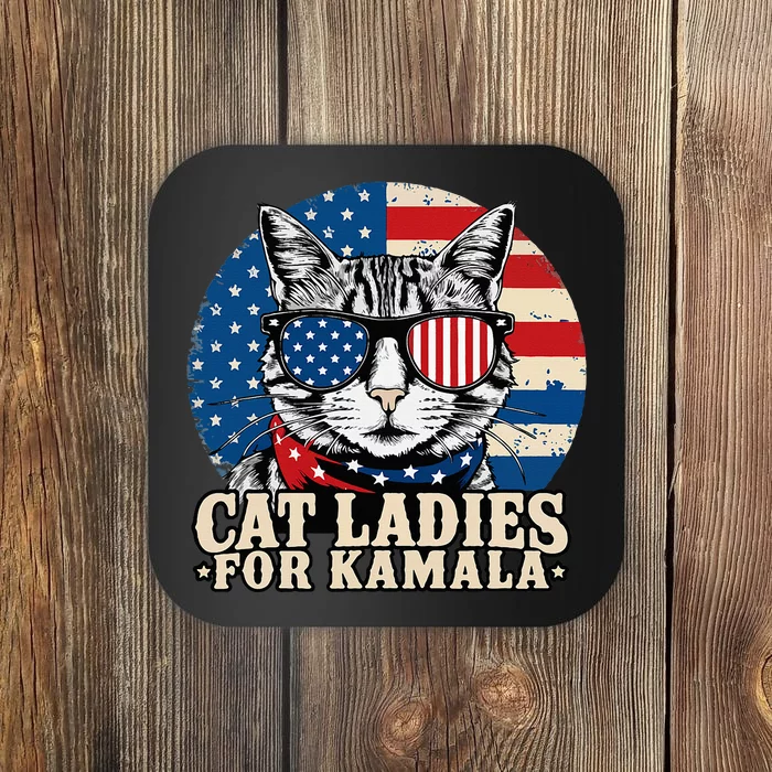 Childless Cat Lady For Kamala Harris Voting Coaster