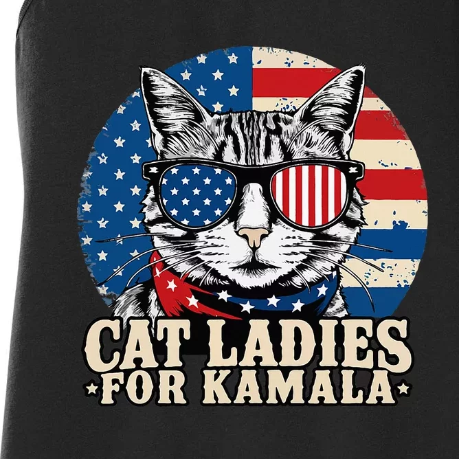 Childless Cat Lady For Kamala Harris Voting Women's Racerback Tank