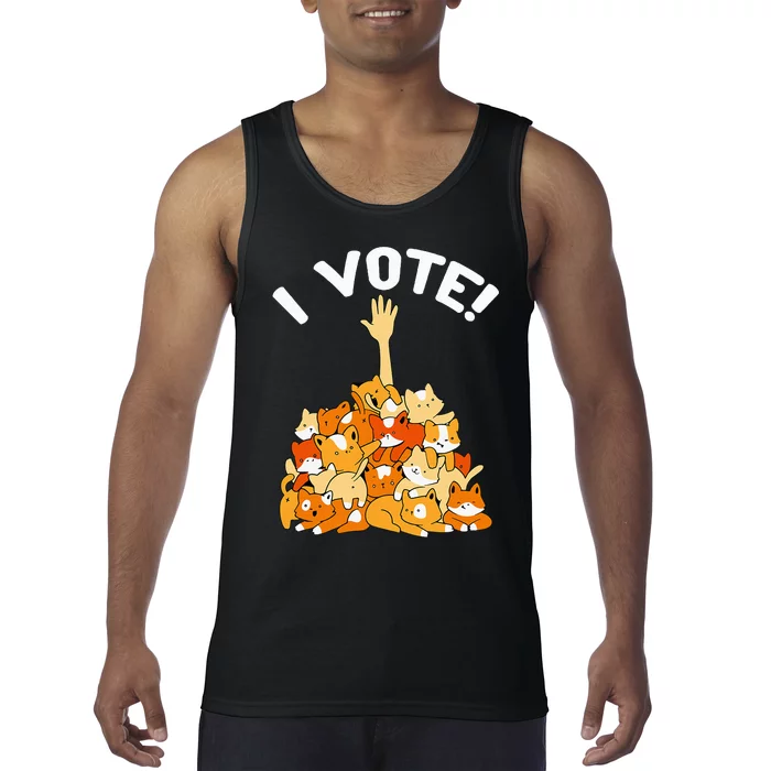 Crazy Cat Lady Childless Cat Lady I Vote Kamala Harris 2024 Tank Top