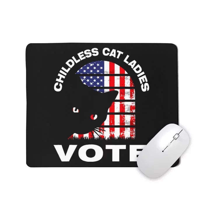 Childless Cat Ladies Vote Retro Mousepad