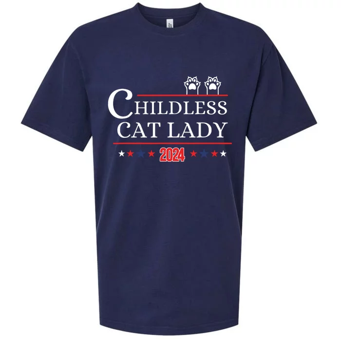 Childless Cat Lady 2024 Sueded Cloud Jersey T-Shirt