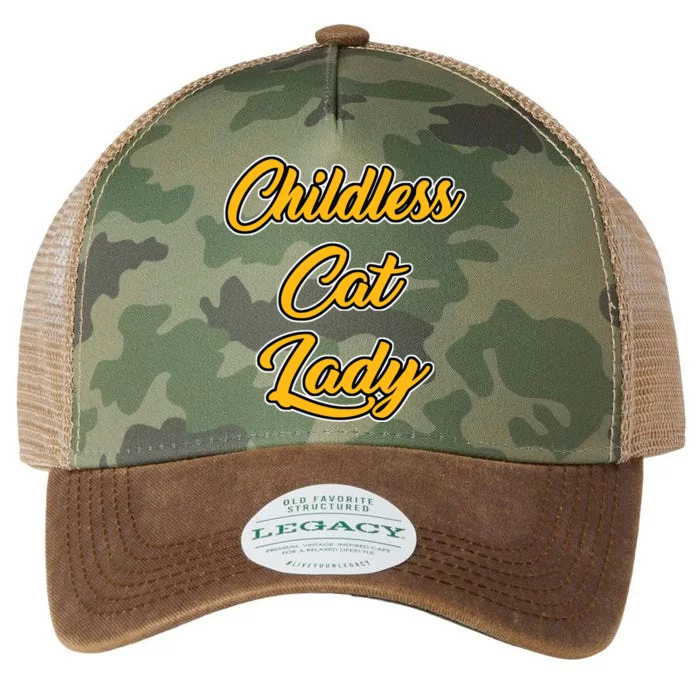 Childless Cat Lady Funny Design Legacy Tie Dye Trucker Hat