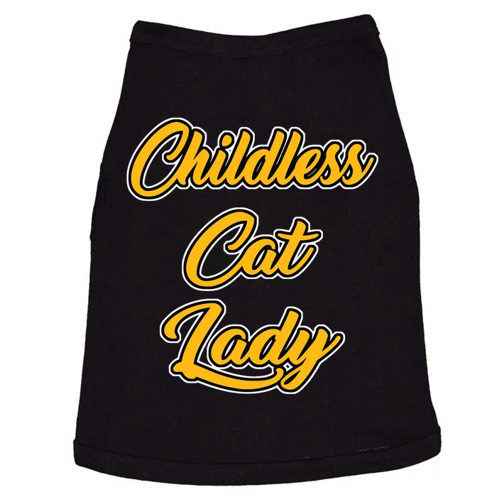 Childless Cat Lady Funny Design Doggie Tank