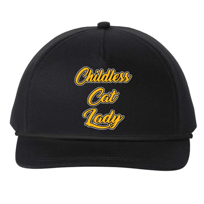 Childless Cat Lady Funny Design Snapback Five-Panel Rope Hat