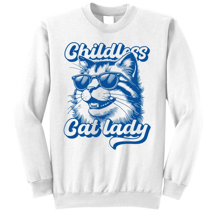 Childless Cat Lady Funny Cat Lover Sweatshirt