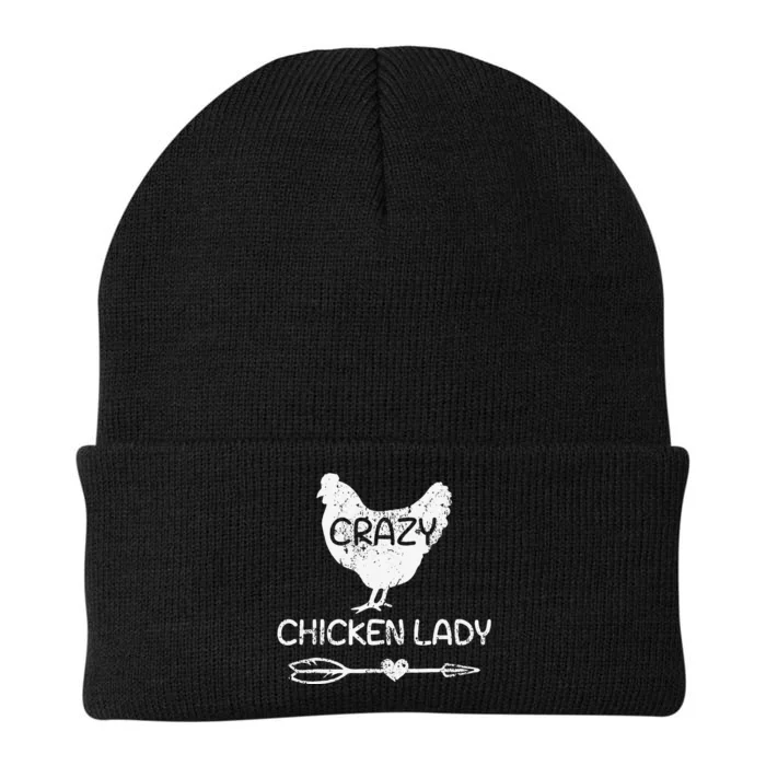 Crazy Chicken Lady Funny Farmer Farming Knit Cap Winter Beanie