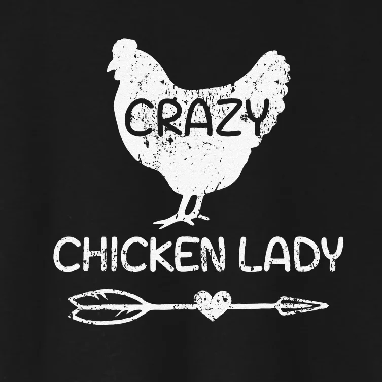 Crazy Chicken Lady Funny Farmer Farming Women's Crop Top Tee