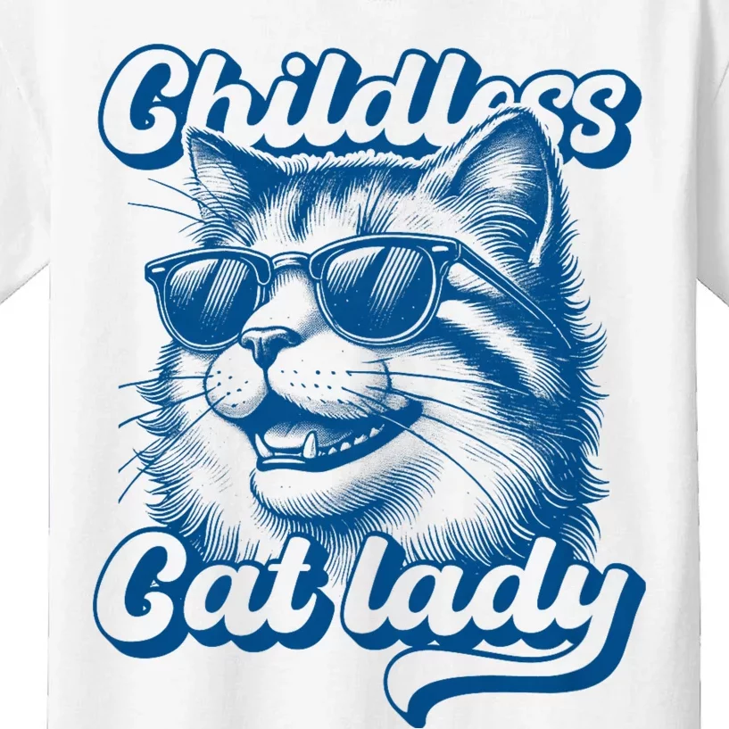 Childless Cat Lady Funny Cat Lover Kids T-Shirt