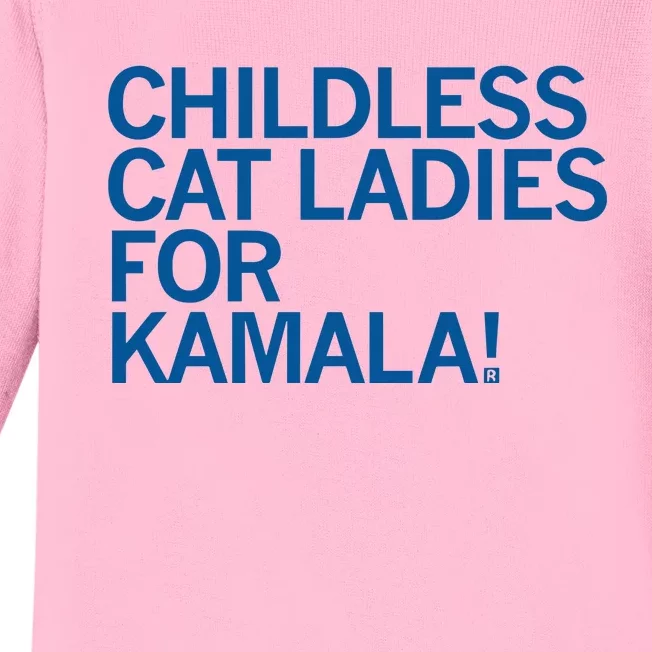 Childless Cat Ladies For Kamala Baby Long Sleeve Bodysuit